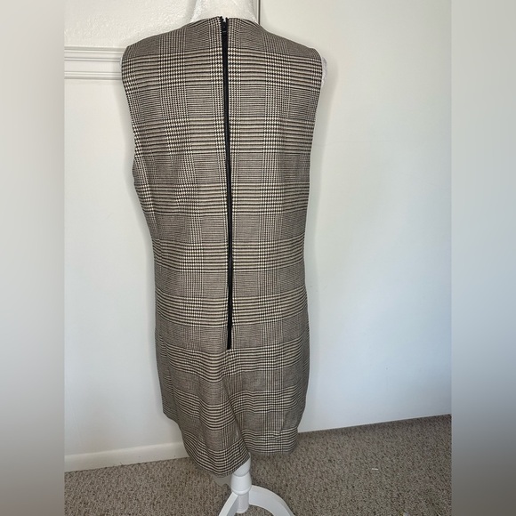 Alice + Olivia Tan Ribbed Sheath Mini Dress Crew Neck size 14 - Picture 7 of 14